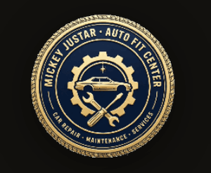 Mickey Justar Auto Fit Centre crest
